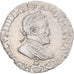 Moneda, Francia, Henri IV, 1/2 Franc, 1605, Rouen, BC+, Plata, Gadoury:590