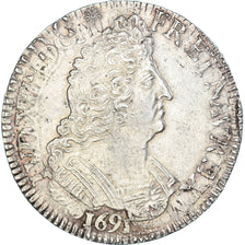 Moeda, França, Louis XIV, Ecu aux palmes, Uncertain date, Paris, réformé