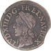 Moneta, Francia, Double Tournois, 1643, Paris, Type de Warin, MB+, Rame