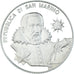 San Marino, Johannes Kepler, 5 Euro, 2009, MS(64), Prata, KM:506