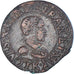 Moneta, Francia, Louis XIII, Double Tournois, 1621, Bordeaux, MB+, Rame