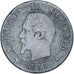 Moneda, Francia, Napoleon III, Centime, 1855, Marseille, BC+, Bronce, KM:775.6