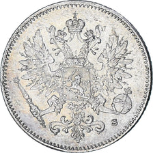 Moneta, Finlandia, Nicholas II, 25 Penniä, 1917, Helsinki, AU(55-58), Srebro