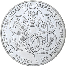 Frankreich, Medaille, La France & les Jeux Olympiques, 1992, STGL, Silber