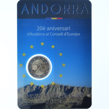 Andorra, 2 Euro, Conseil de l'Europe, 2014, Coin card, STGL, Bi-Metallic