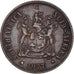 Moeda, África do Sul, 2 Cents, 1977, EF(40-45), Bronze, KM:83