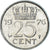 Moneda, Países Bajos, Juliana, 25 Cents, 1976, MBC, Níquel, KM:183