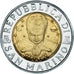 Moneda, San Marino, 500 Lire, 1996, Rome, MBC+, Bimetálico, KM:357
