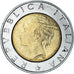 Moeda, Itália, 500 Lire, 1999, Rome, AU(50-53), Bimetálico, KM:203