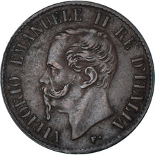 Münze, Italien, Vittorio Emanuele II, Centesimo, 1867, Milan, SS, Kupfer