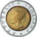 Coin, Italy, 500 Lire, 1994, Rome, AU(50-53), Bi-Metallic, KM:167