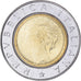 Moneta, Włochy, 500 Lire, 1993, Rome, AU(55-58), Bimetaliczny, KM:160