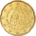San Marino, 20 Euro Cent, 2007, Rome, MS(63), Mosiądz, KM:444