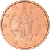 San Marino, 2 Euro Cent, 2006, Rome, UNZ, Copper Plated Steel, KM:441