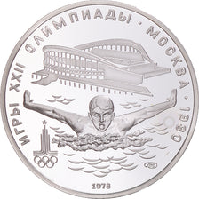 Moneta, Russia, 5 Roubles, 1978, 1980 Olympics.Swimming.BE, MS(65-70), Srebro