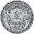 Moneda, Francia, Morlon, 2 Francs, 1947, BC+, Aluminio, KM:886a.1, Gadoury:538b