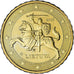 Lithuania, 10 Euro Cent, 2015, MS(63), Brass, KM:208