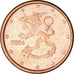 Finnland, Euro Cent, 2004, Vantaa, VZ, Copper Plated Steel, KM:98