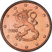 Finland, 5 Euro Cent, 2000, Vantaa, UNC-, Copper Plated Steel, KM:100