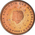 Nederland, Euro Cent, 2002, FDC, Copper Plated Steel