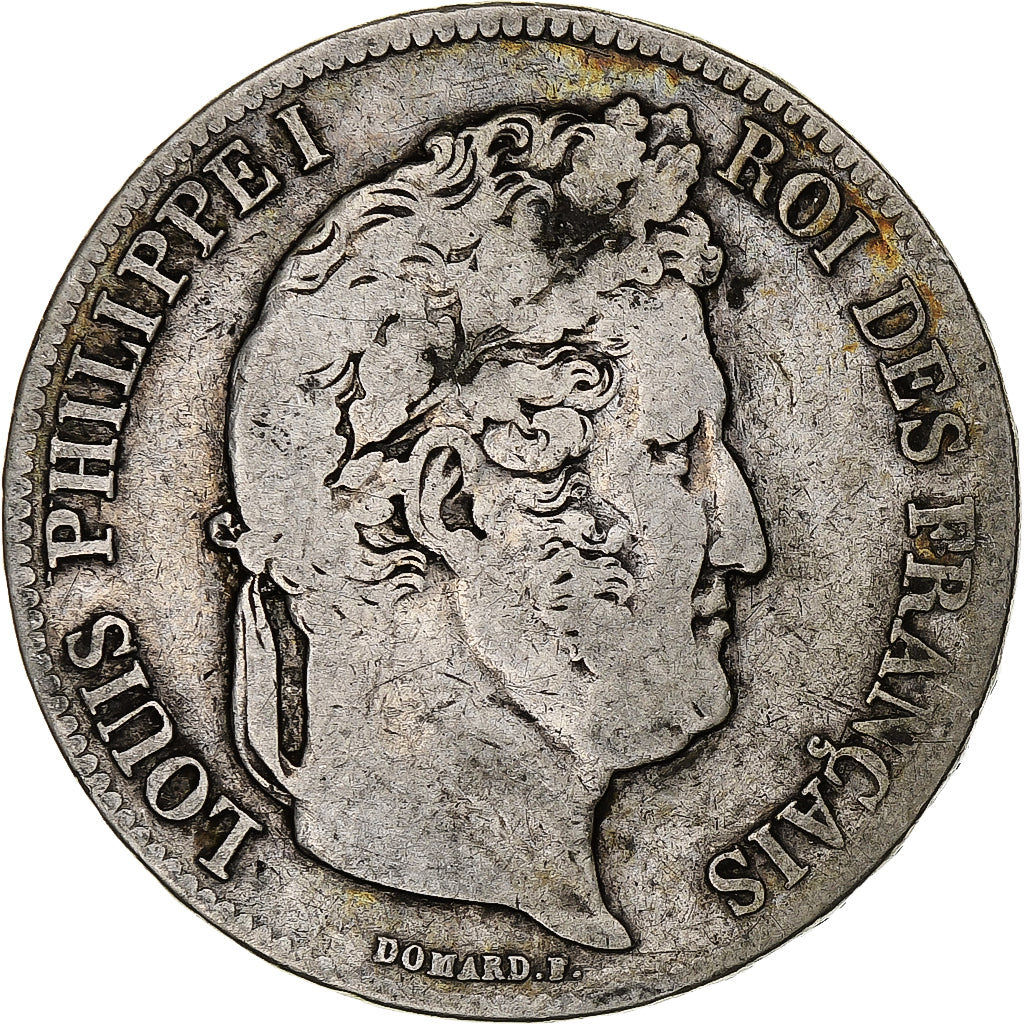 Coin France Louis-Philippe 5 Francs 1840 Paris F(12-15) Silver KM:749.1 ...