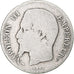 Moneta, Francja, Napoleon III, Franc, 1860, Paris, VG(8-10), Srebro, KM:779.1