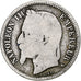 Moeda, França, Napoleon III, Franc, 1867, Bordeaux, VG(8-10), Prata, KM:806.3