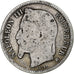 Moneta, Francia, Napoleon III, Franc, 1868, Strasbourg, Large BB, B, Argento