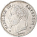 Frankrijk, Napoleon III, 50 Centimes, 1865, Strasbourg, ZF, Zilver, KM:814.2