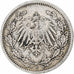 ALEMANHA - IMPÉRIO, 1/2 Mark, 1906, Stuttgart, VF(30-35), Prata, KM:17