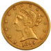 Stati Uniti, Coronet Head, $5, Half Eagle, 1895, U.S. Mint, San Francisco, BB...