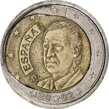 Espanha, Juan Carlos I, 2 Euro, 2002, Madrid, error misaligned core, EF(40-45)