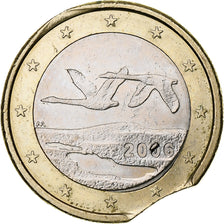 Finlândia, Euro, 2006, Vantaa, error clipped planchet, MS(60-62), Bimetálico