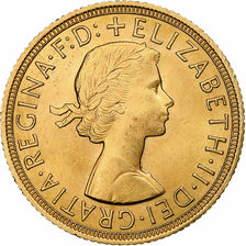 Gran Bretagna, Elizabeth II, Sovereign, 1958, SPL, Oro, KM:908