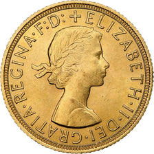 Groot Bretagne, Elizabeth II, Sovereign, 1958, UNC-, Goud, KM:908