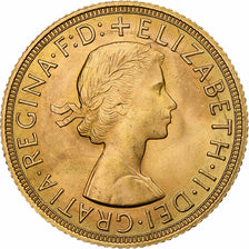 Groot Bretagne, Elizabeth II, Sovereign, 1958, UNC-, Goud, KM:908