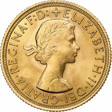 Grande-Bretagne, Elizabeth II, Sovereign, 1963, SPL, Or, KM:908