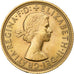 Grã-Bretanha, Elizabeth II, Sovereign, 1964, MS(63), Dourado, KM:908