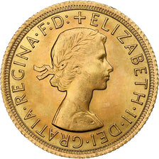 Gran Bretaña, Elizabeth II, Sovereign, 1966, SC, Oro, KM:908