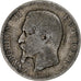 França, Napoleon III, 2 Francs, 1856, Lyon, Prata, F(12-15), Gadoury:523