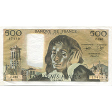 France, 500 Francs, Pascal, 1986, 1986-02-06, EF(40-45), Fayette:71.34, KM:156e