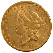 UNITED STATES, Liberty Head, $20, Double Eagle, 1861, U.S. Mint, KM #74.1,...