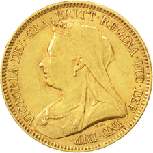 GREAT BRITAIN, 1/2 Sovereign, 1893, KM #784, EF(40-45), Gold, 3.99