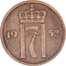 Monnaie, Norvège, 5 Öre, 1952