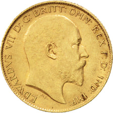 Gran Bretagna, Edward VII, 1/2 Sovereign, 1910, BB, Oro, KM:804