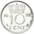 Moeda, Países Baixos, 10 Cents, 1955