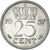 Moeda, Países Baixos, 25 Cents, 1957