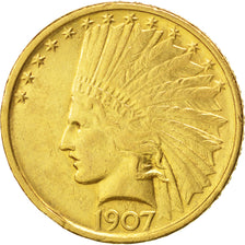 Stati Uniti, Indian Head, $10, Eagle, 1907, U.S. Mint, Philadelphia, BB, Oro,...