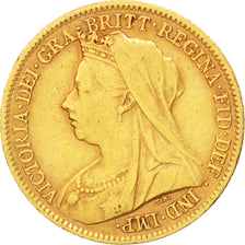 GREAT BRITAIN, 1/2 Sovereign, 1898, KM #784, EF(40-45), Gold, 3.96