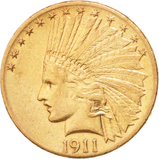 UNITED STATES, Indian Head, $10, Eagle, 1911, U.S. Mint, KM #130, EF(40-45),...